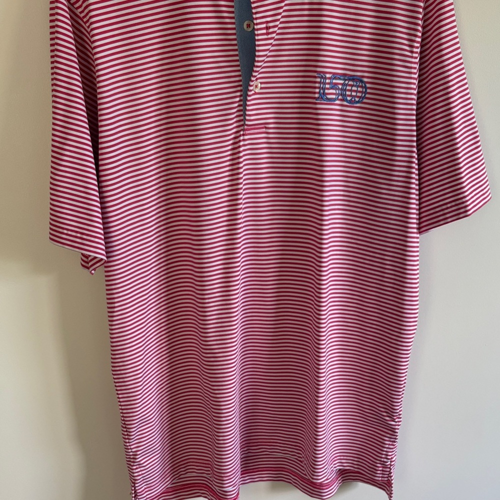 Fairway & Greene Pink Striped Polo Shirt